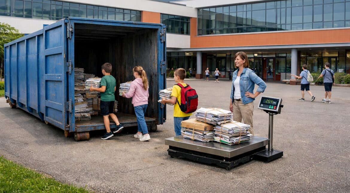 Služba školní sběry papíru 01