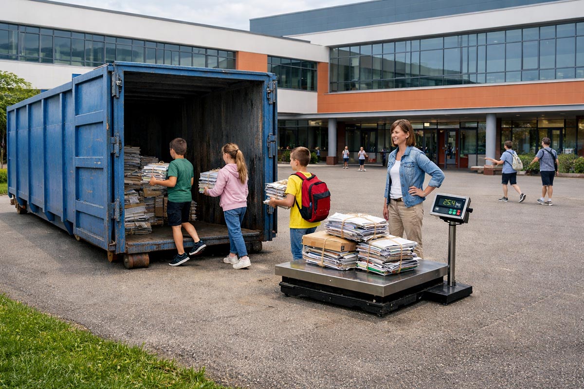 Služba školní sběry papíru 01